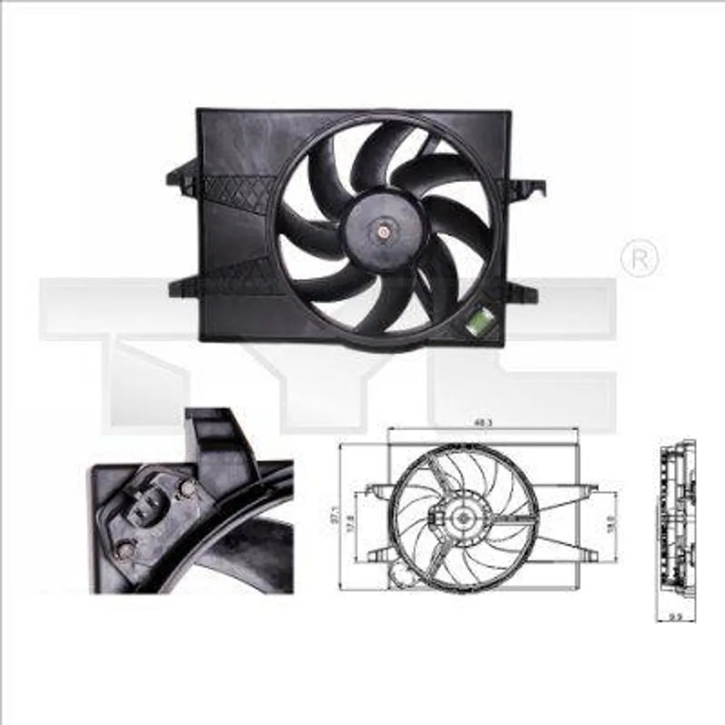Ventilateur Radiateur Haute Performance OE 1141507 Fiesta et Fusion 2
