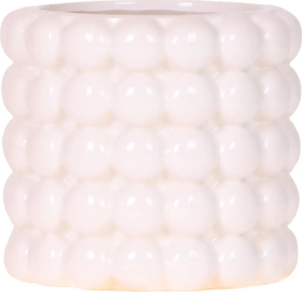 Accessoire décoration plantes intérieur - Pot Poppy blanc 9cm chic