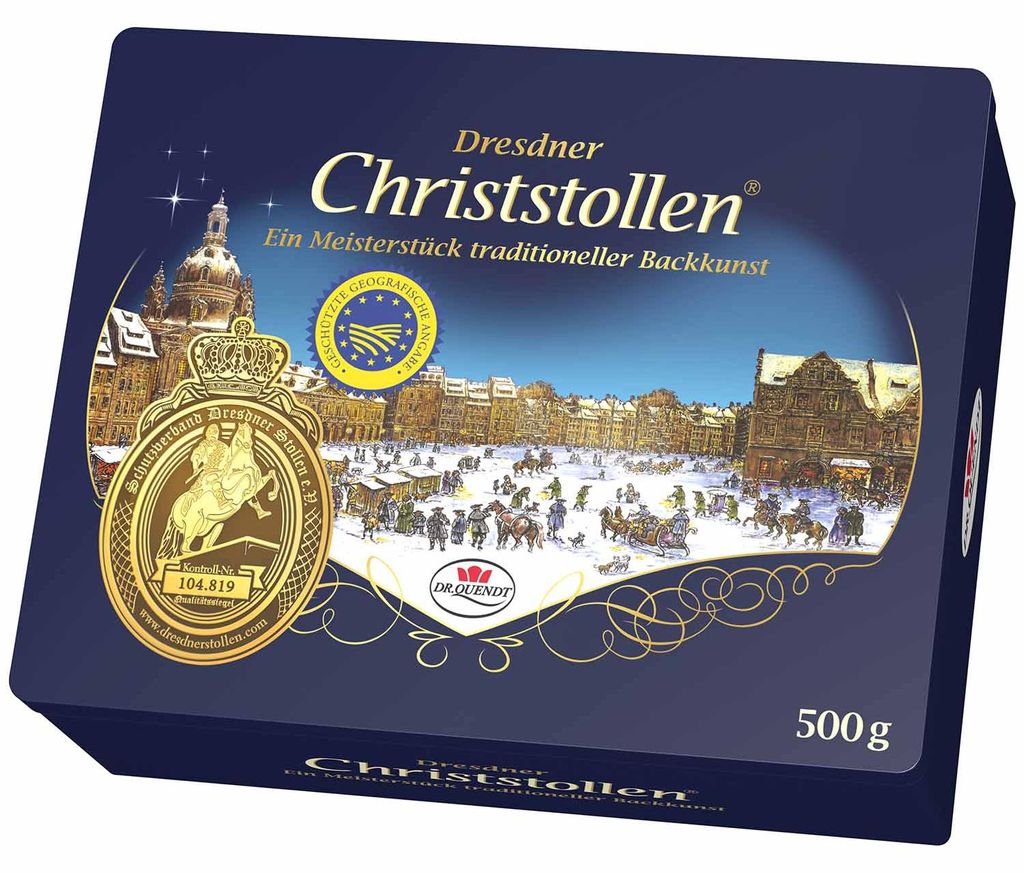 Dr. Quendt Dresdner Christstollen Dose 500g Produktbild 