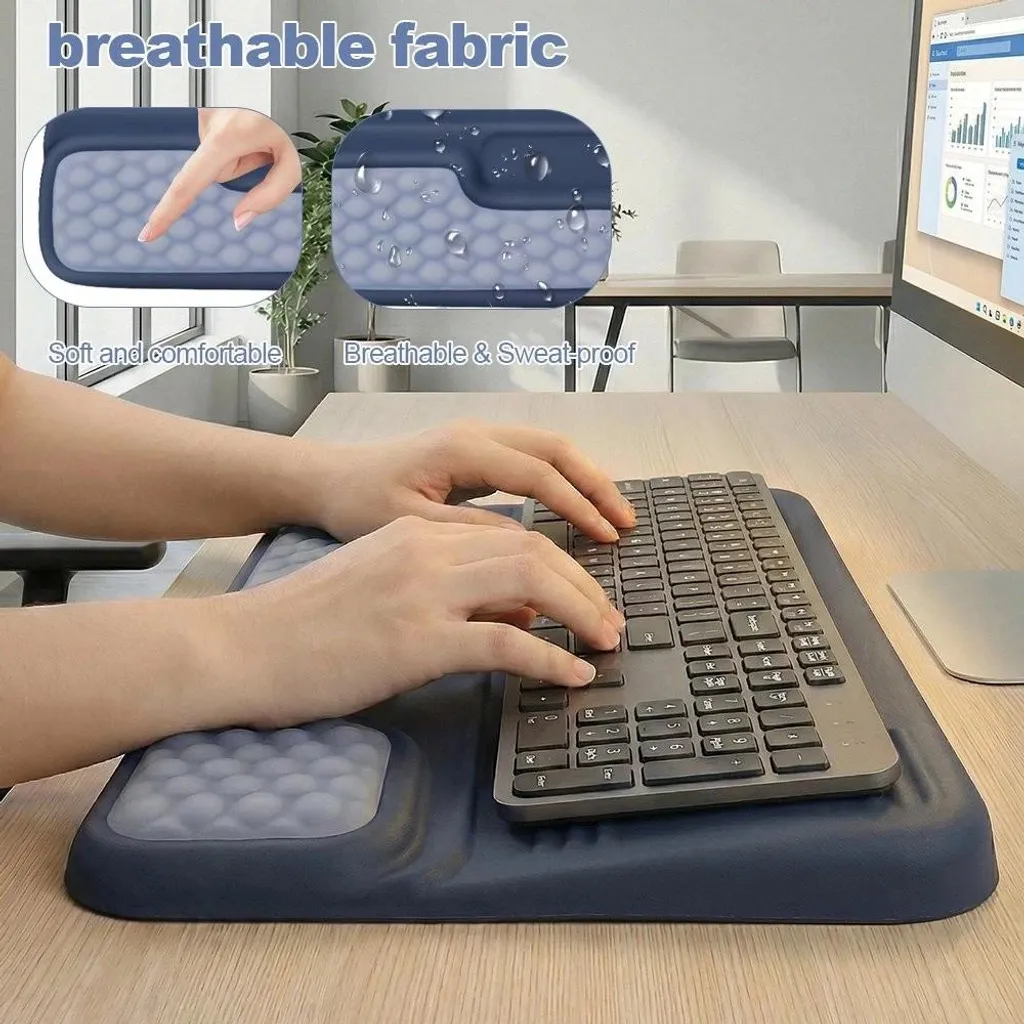 Support poignet clavier antidérapant en mousse souple, design ergonomique