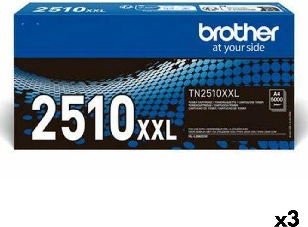 Toner Brother TN2510XXL Schwarz (3 Stück) Produktbild 