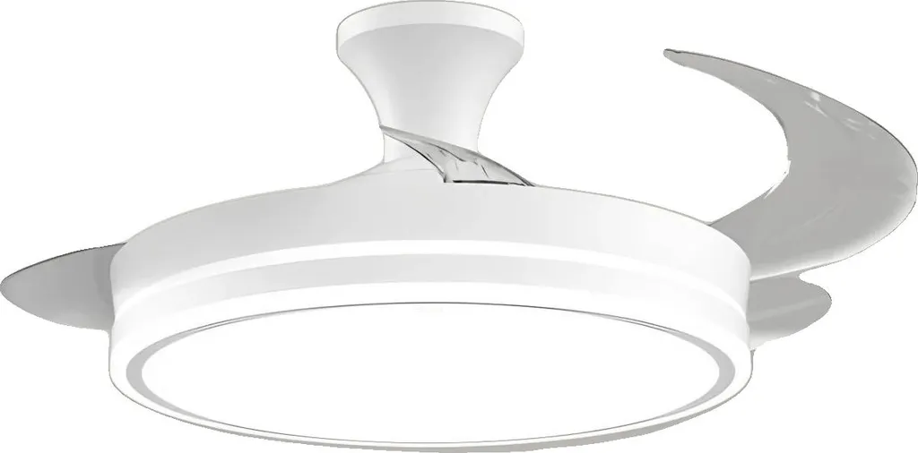 Ventilateur de plafond LED silencieux 107 cm à pales rétractables Aero