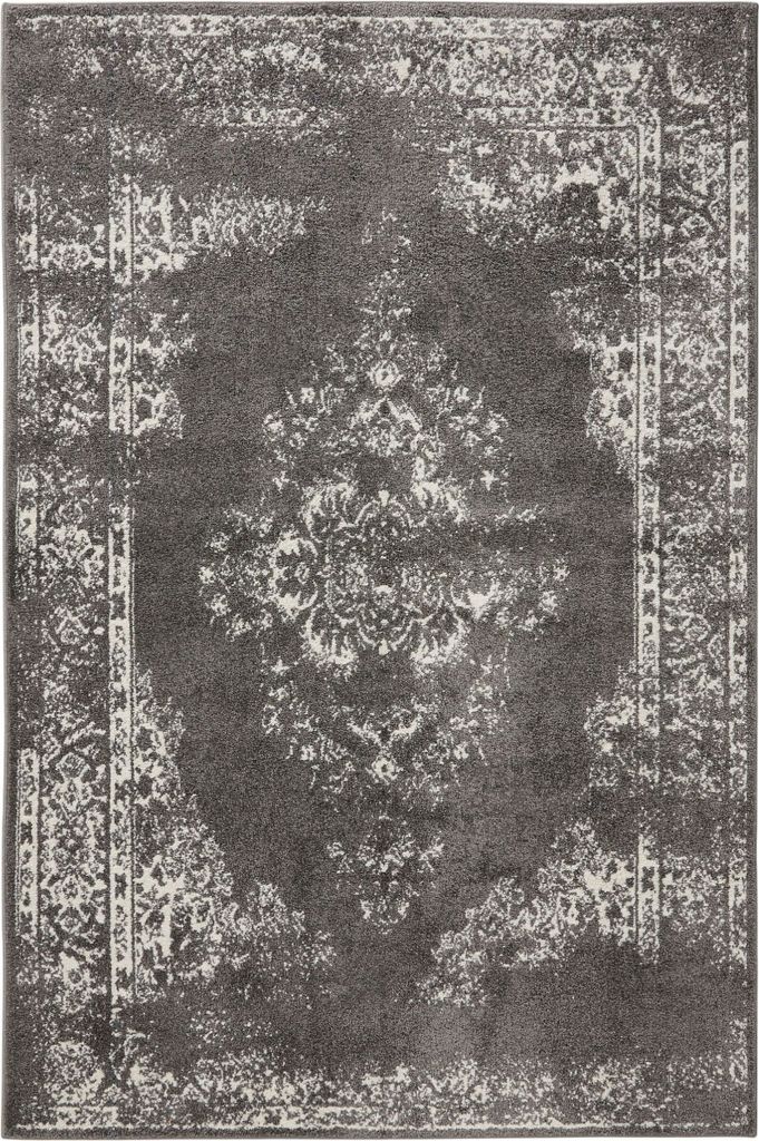 Interiyou Kurzflorteppich Sintra Grau 240x340 cm