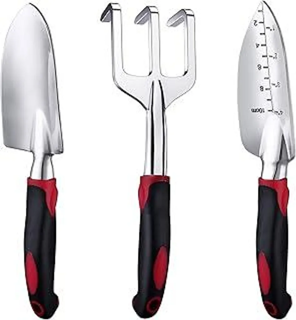 Ideale Regalo Giardinaggio: Set FANHAO 3 Pezzi in Acciaio Rosso