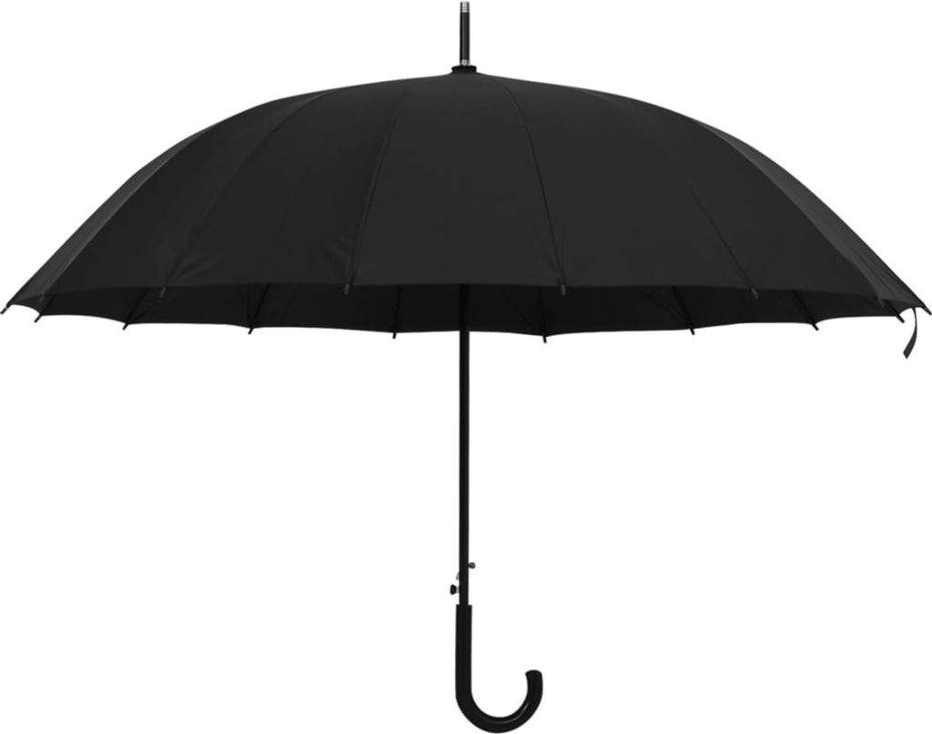 vidaXL Ombrello automatico nero 120 cm Immagine del prodotto 