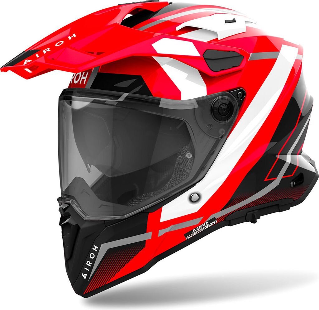 Enduro Helm AIROH Commander 2 Mavick Glänzendes Schwarzrot größe XXXL