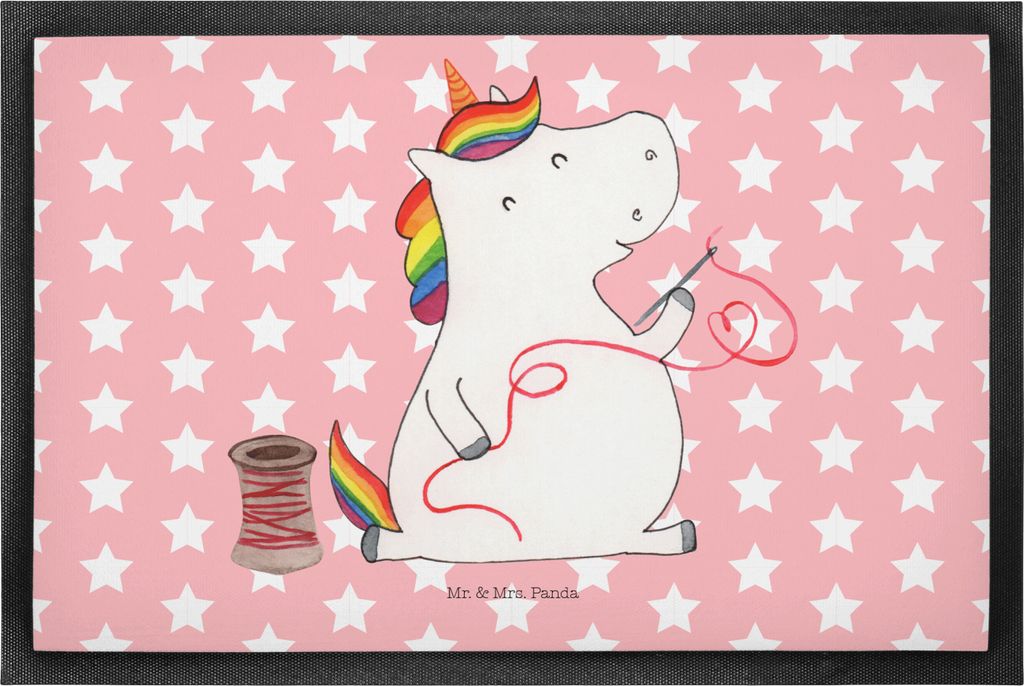 Mr. & Mrs. Panda Gummimatte Einhorn Näherin 50 x 75 cm - Produktbild 