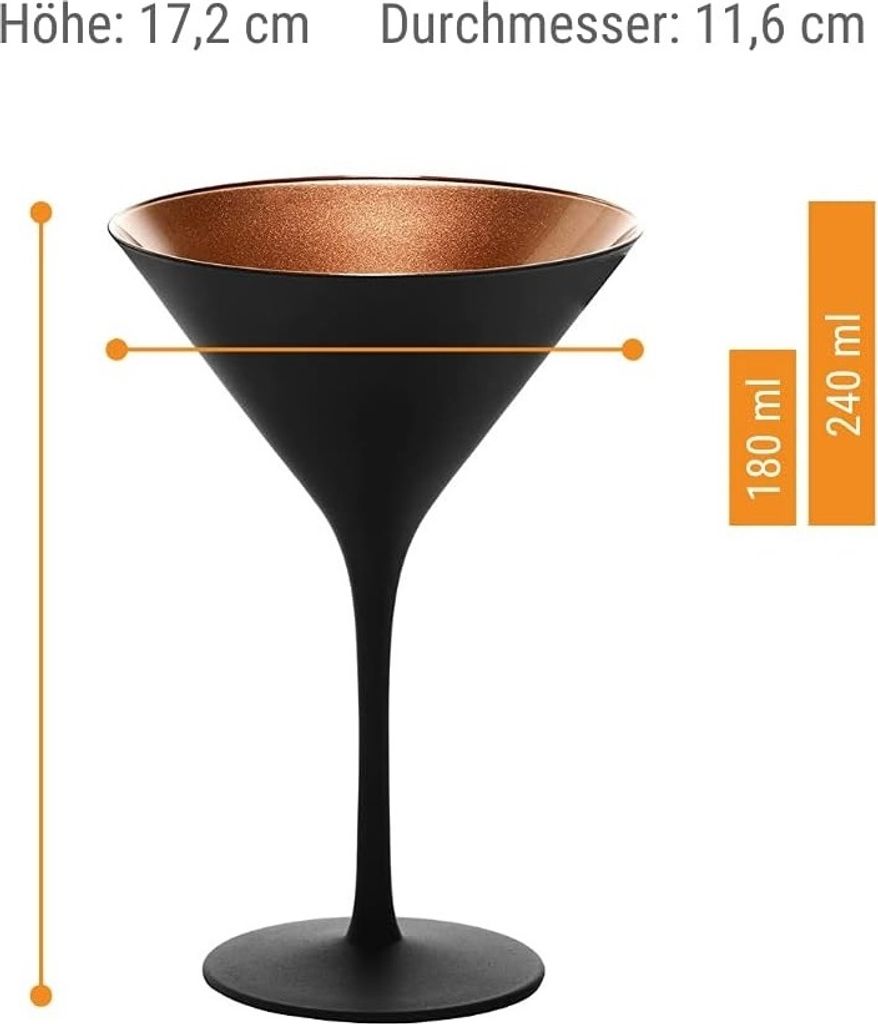 Stölzle - 6er Set Elements Cocktail Bowl 240 Ml White/bronze | Meister