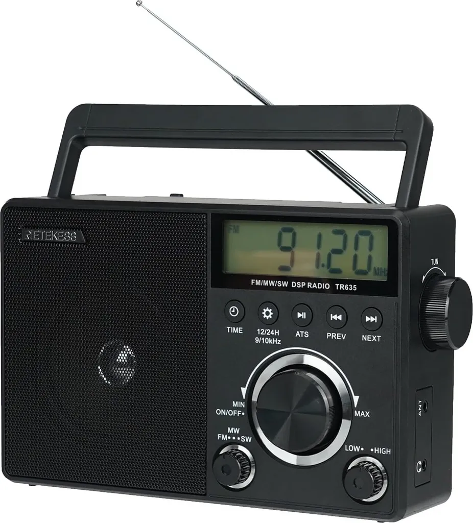 Poste de Radio Transistor Multibande Portable avec Batterie Rechargeable