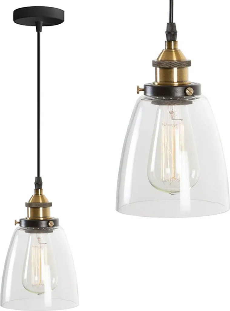 Suspension Verto D Transparente Toolight avec Finition en Verre Chic