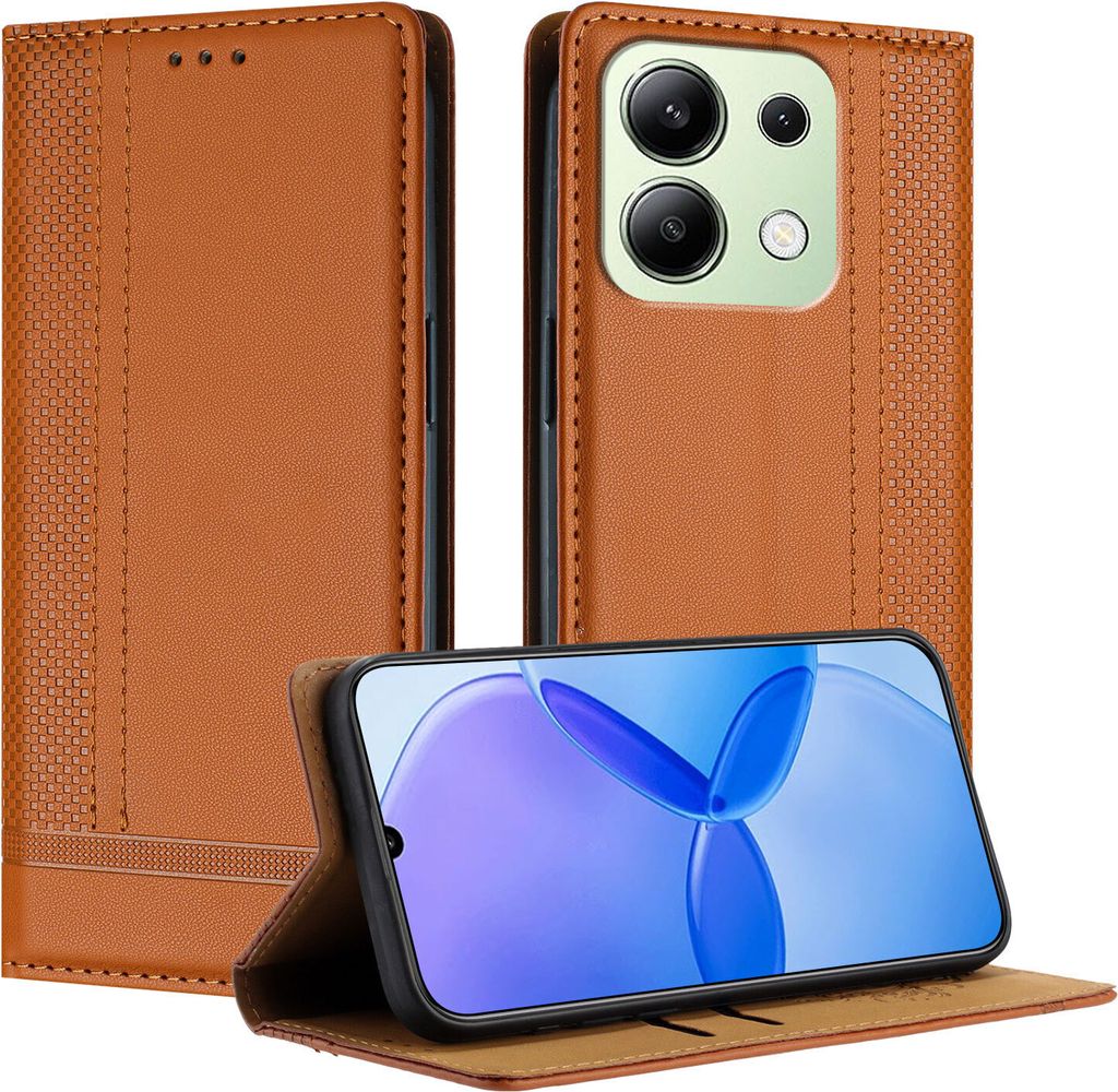 Handyhülle für Xiaomi Redmi Note 13 4G Leder Flip Klappbare Produktbild 