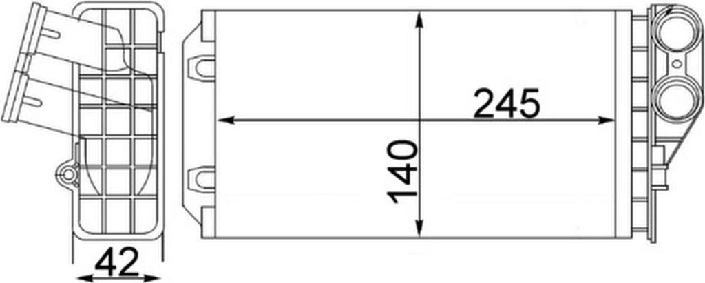 MAHLE AH 82 000S Wärmetauscher Innenraumheizung Kühler passend für PEUGEOT 307 CC (3B) 307 (3A/C) 307 SW (3H) 307 Break (3E) 307 SW Kasten/Kombi