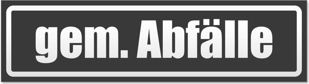 Kiwistar - Autoaufkleber - Dunkelgrau - 30 x 8 cm - gem. Abfälle invertiert - Hinweis Aufkleber Sticker für Auto, Kfz, Fahrrad, PKW, LKW