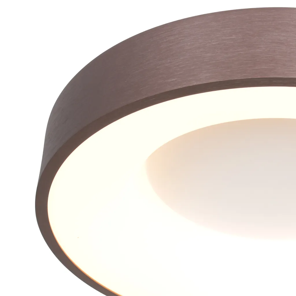 Plafonnier LED Économe Ringlede Bronze 38cm pour Éclairage Puissant
