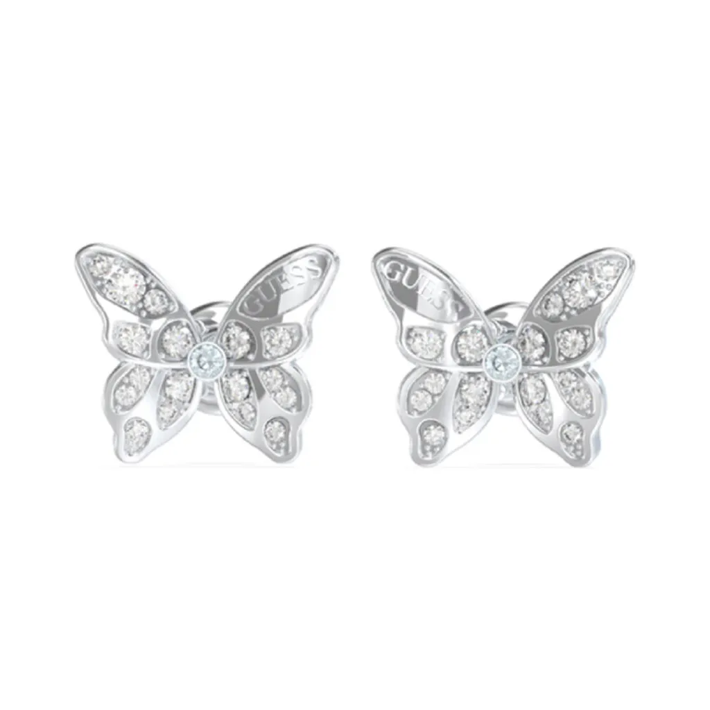 Orecchini Guess Butterfly JUBE04108JWRH - Accessori Donna Argento