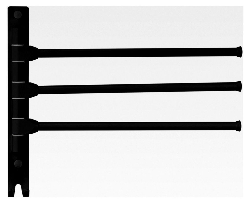 Handtuchhalter aus Aluminium, matt schwarz