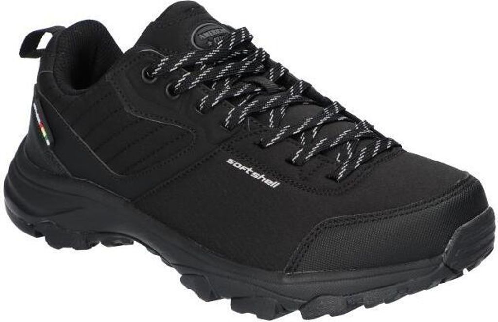 AMERICAN CLUB HL114 Klett-Trekkingschuhe, Softshell-Schuhe, Wanderschuhe, Herrenschuhe, Schwarz 36