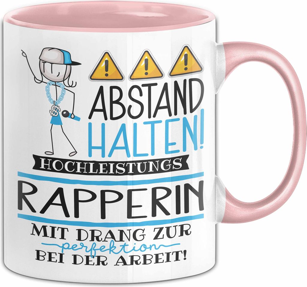 Rapperin Tasse Geschenk Lustig Abstand Halten Produktbild 