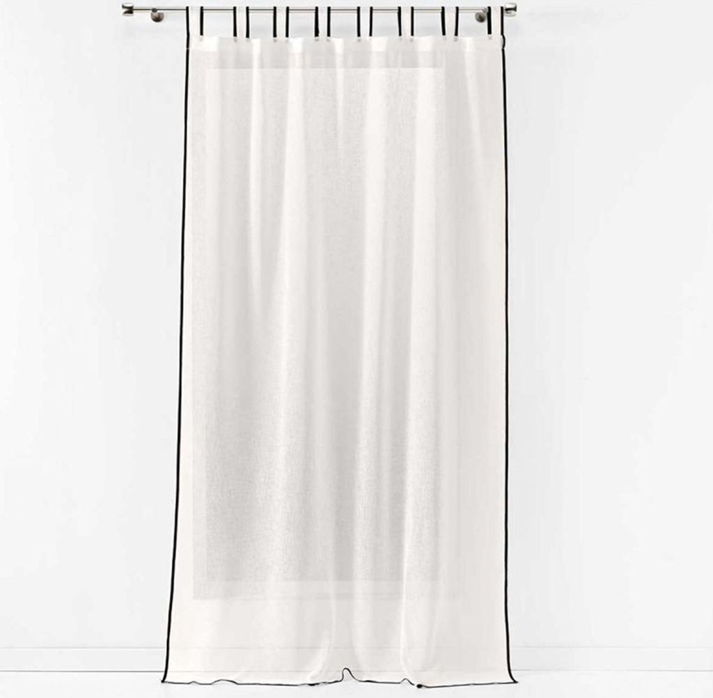 Voile Vorhang mit Schlaufen 140 x 240 cm Bandol Weiß