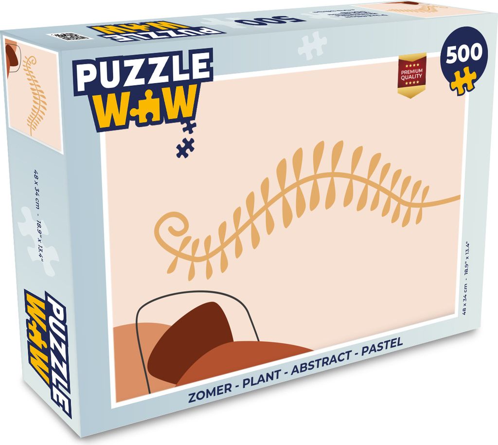 MuchoWow Puzzle 500 Teile Sommer - Pflanze - Abstrakt - Pastell - 500 Teile - Kinder - Selberbauen - Puzzlespiele