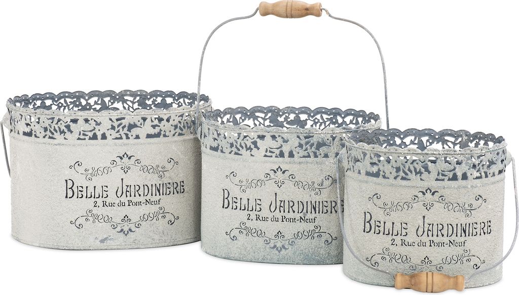 3-er Set Blumenkübel Blumentopf Pflanzkübel Pflanztopf Lila 3 X 15 Cm