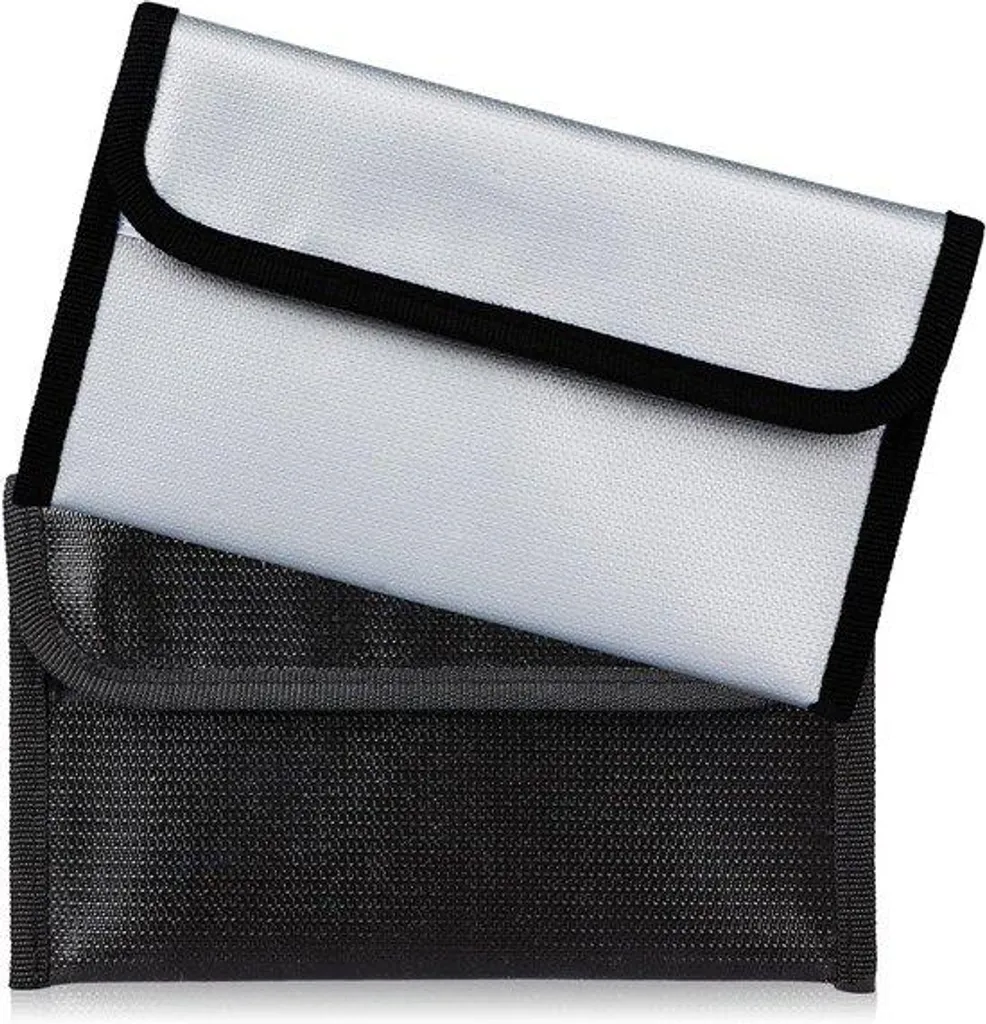 Lot de 2 Boîtes Ignifuges Portables pour Documents et Pièces de Monnaie