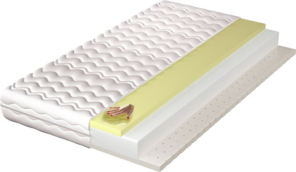 ADIDAR Roma Doppelseitige Mittelfeste Matratze mit Latexschicht 180x200cm
