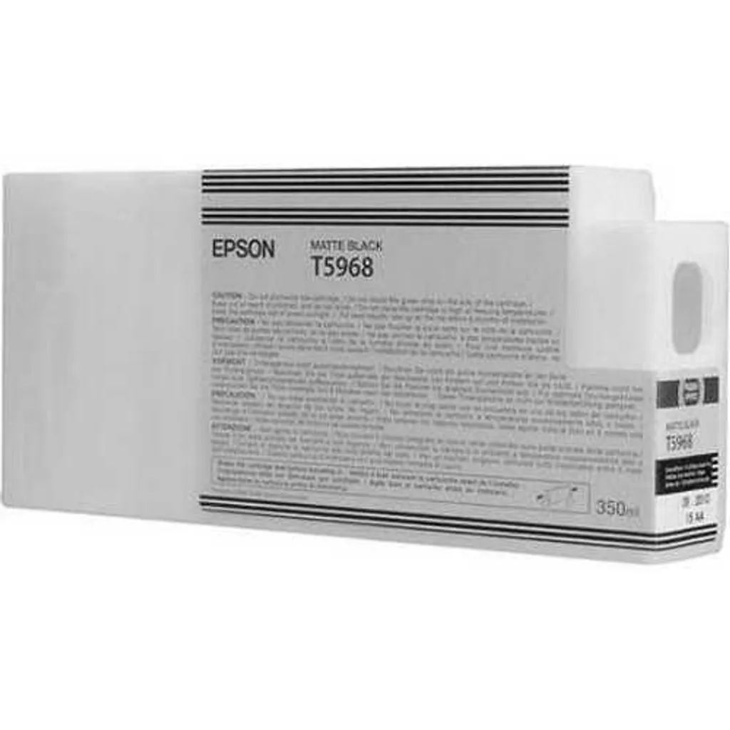 Epson T5968 Noir Mat 350ml : Évitez les Bouchages avec l'Encre T596