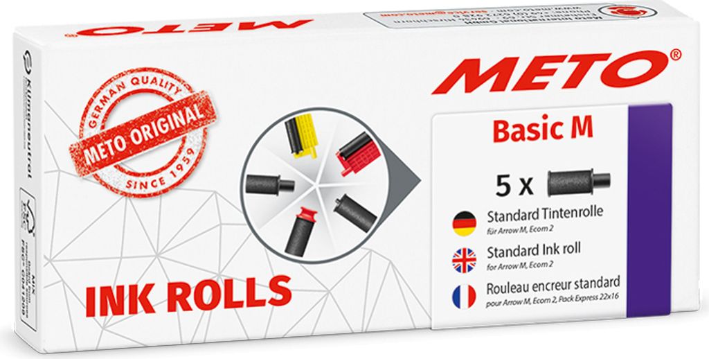 Meto Basic M, Drucker-Farbwalze, Schwarz, 1 Stück(e) Produktbild 