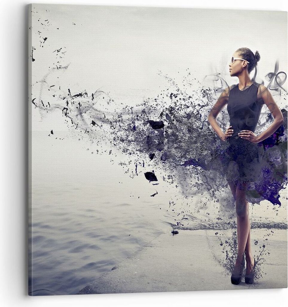 Bild auf Leinwand - Leinwandbild - Afrika modell schönheit komposition - 70x70cm - Wand Bild - Wanddeko - Leinwanddruck - Bilder - Kunstdruck - Le...