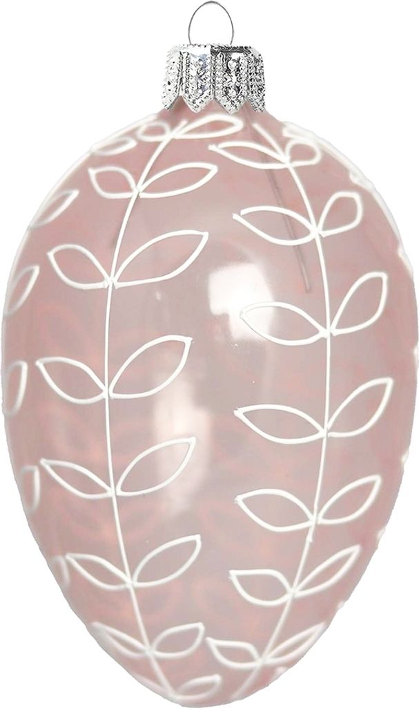 Rosa Osterei mit BlattNachbildung