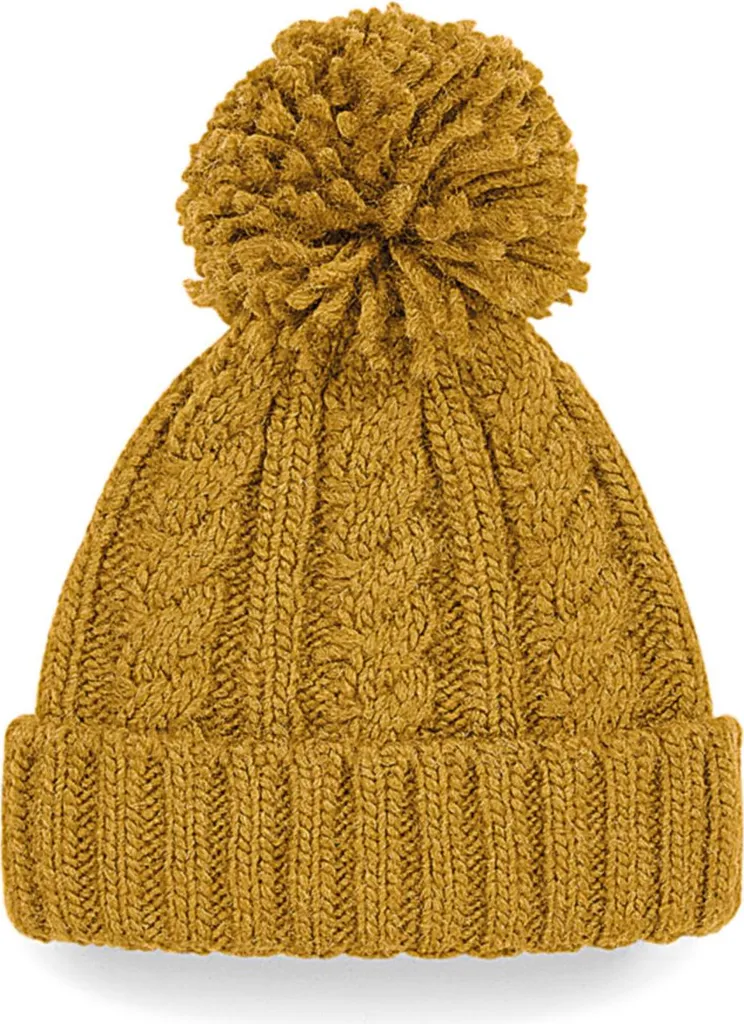 Berretto Invernale Beechfield B480 Navy | Maglia Termica a Trecce - 2