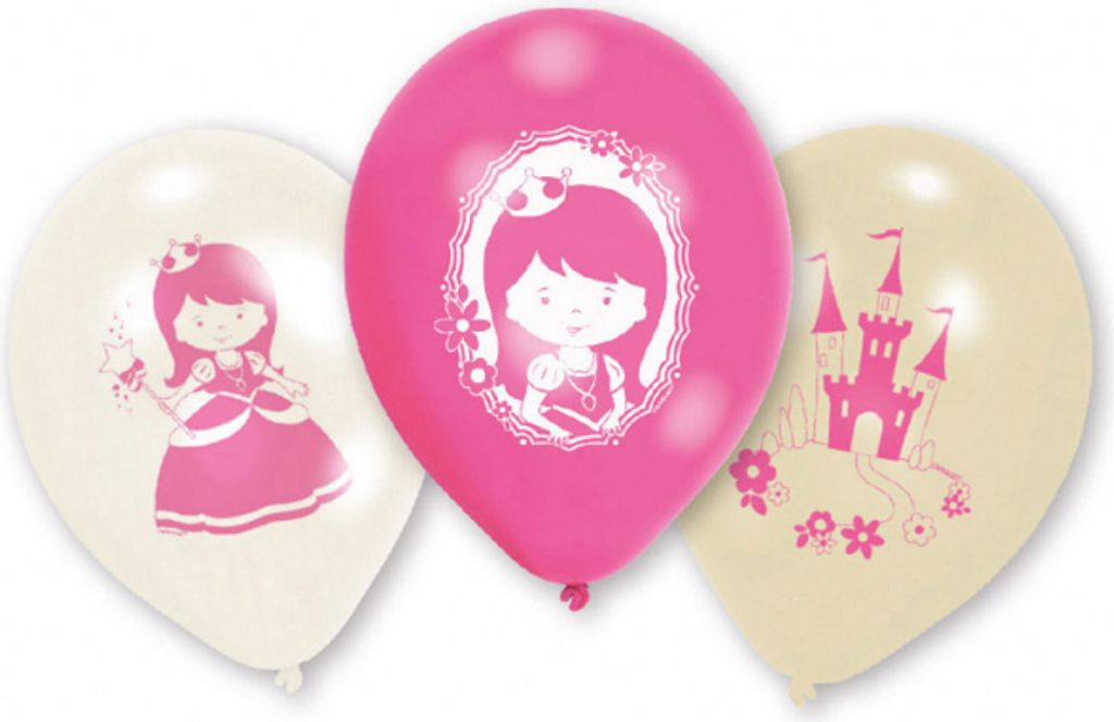 Amscan Luftballons - Prinzessin (6er Pack) Ballons Kindergeburtstag Mädchen