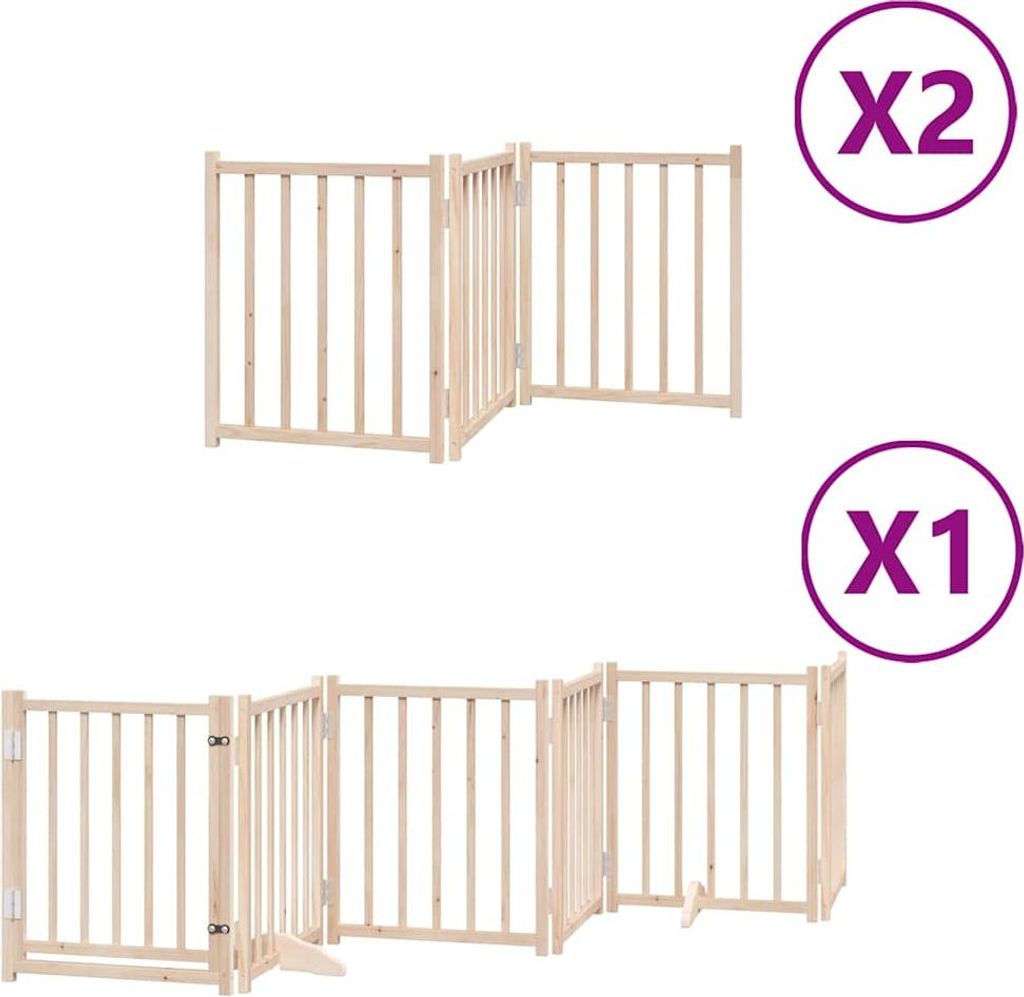 vidaXL 12dílná brána pro psy se skládacími dvířky 600 cm Obrázek produktu 