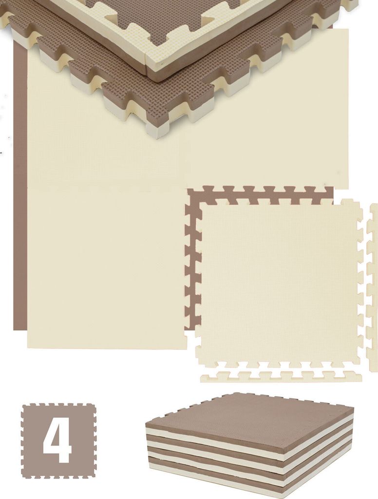 4 cm Dick: 1m² Bodenschutz Fitnessmatte 4 Sportmatten 50 x Produktbild 