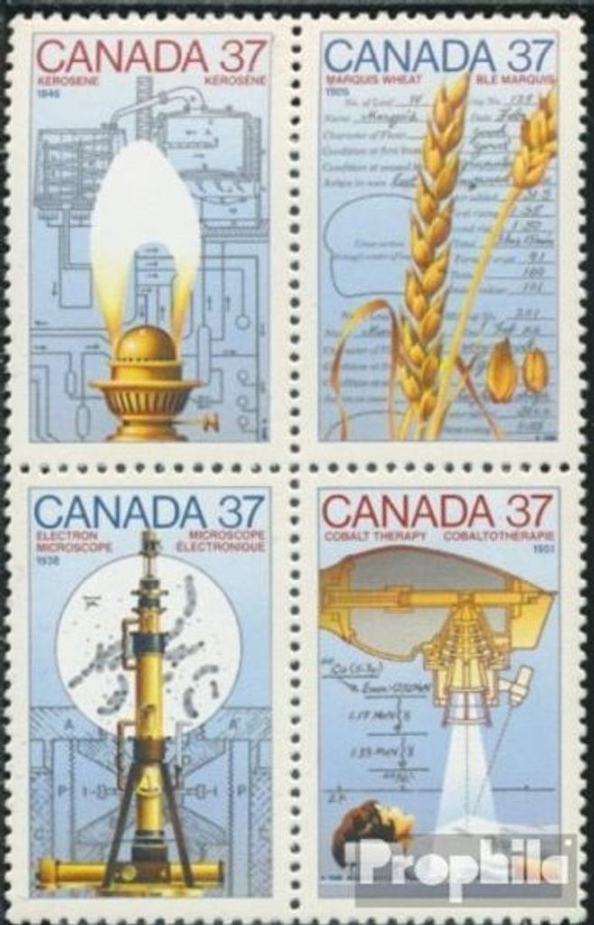 Briefmarken Kanada 1988 Mi 1086-1089 Viererblock (kompl.Ausg.) postfrisch Kanada Tag
