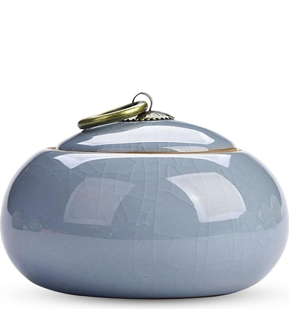 Elegante Mini Urne für Asche - 320 ML - Hemelblau - Für Haustiere und Menschen - Hochwertige Gedenkurne