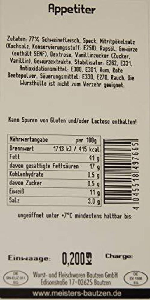 Feine Streichwurst | Wurst geräuchert | Kinderwurst Produktbild 4
