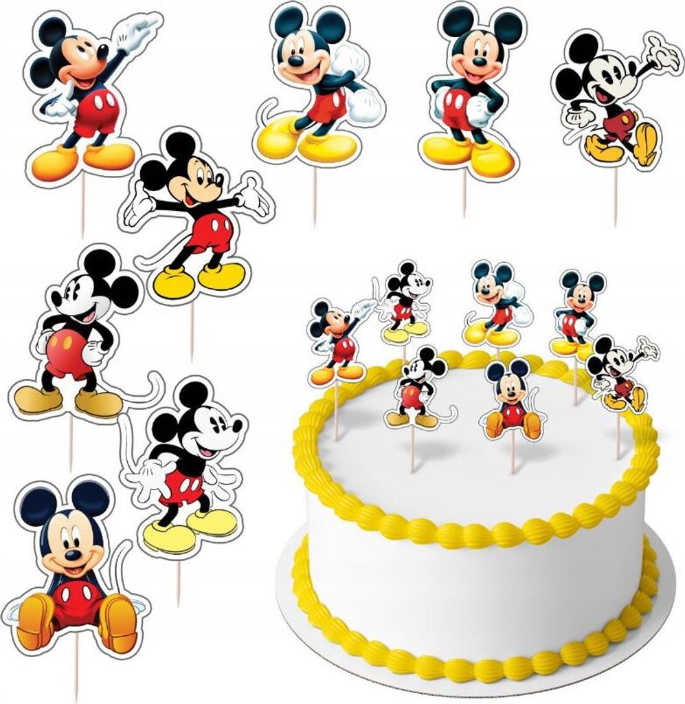 Topper MICKEY Maus Mouse Papier Figuren  8 Stueck Produktbild 