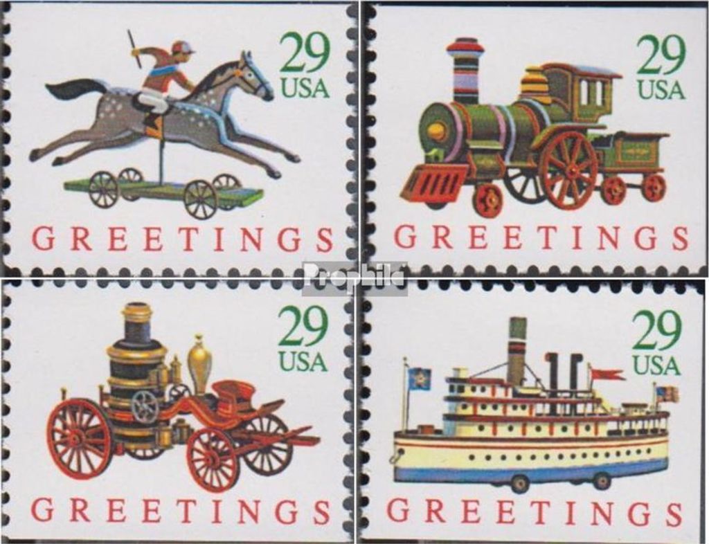 Briefmarken USA 1992 Mi 2329II G-2332II H (kompl.Ausg.) postfrisch Weihnachten
