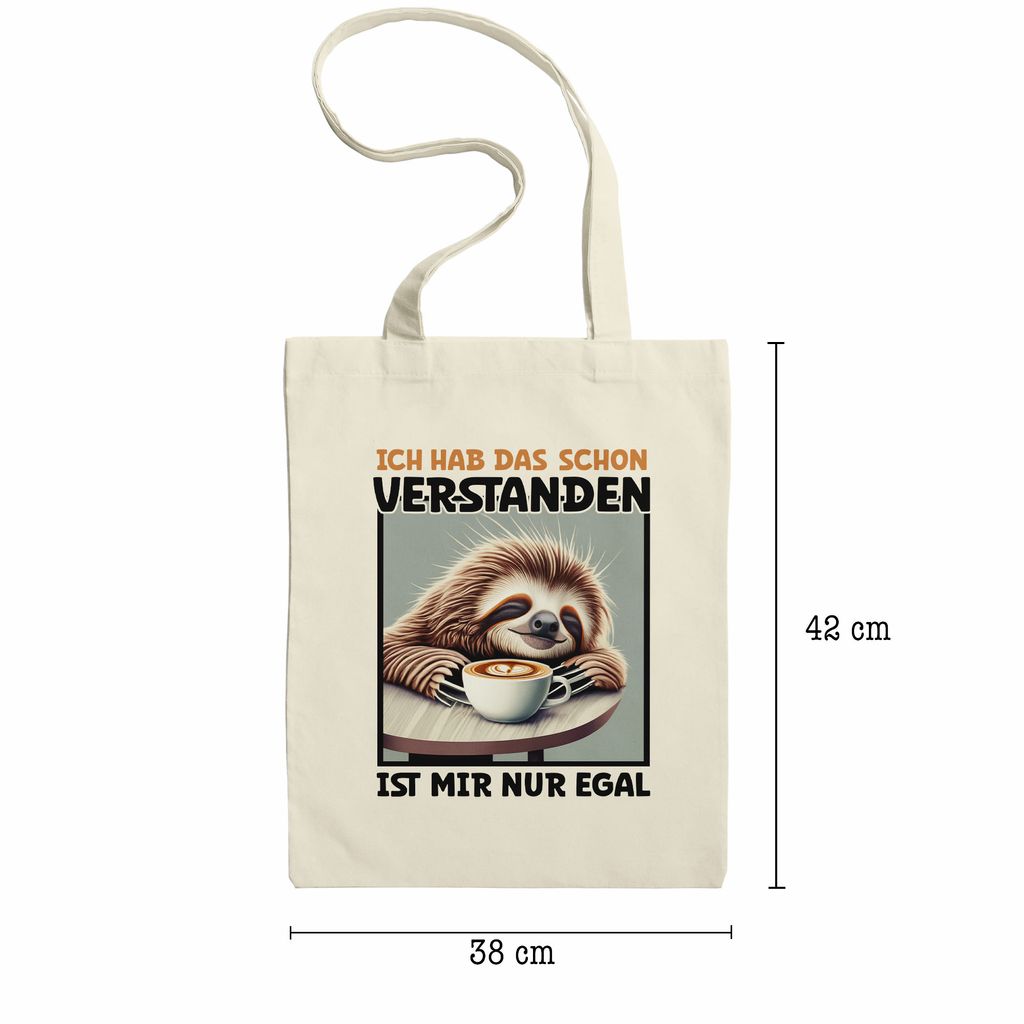 Kissen 50x50cm - Ich Hab Das Schon Verstanden Ist Mir Nur Egal Faultier - Lustiger Spruch