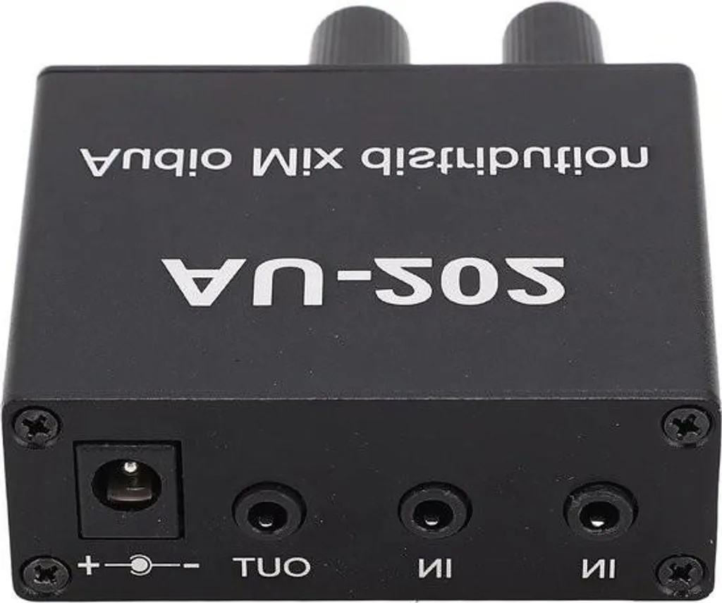 Mini Mixeur Audio Anti-Bruit 2-en-2 pour Connecter Plusieurs Sources