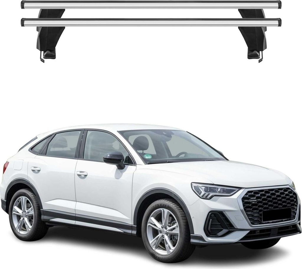 Menabo Dachträger Grundtäger für Audi Q3 F3 Sportback 2019-2025 Alu Silber 2 tlg