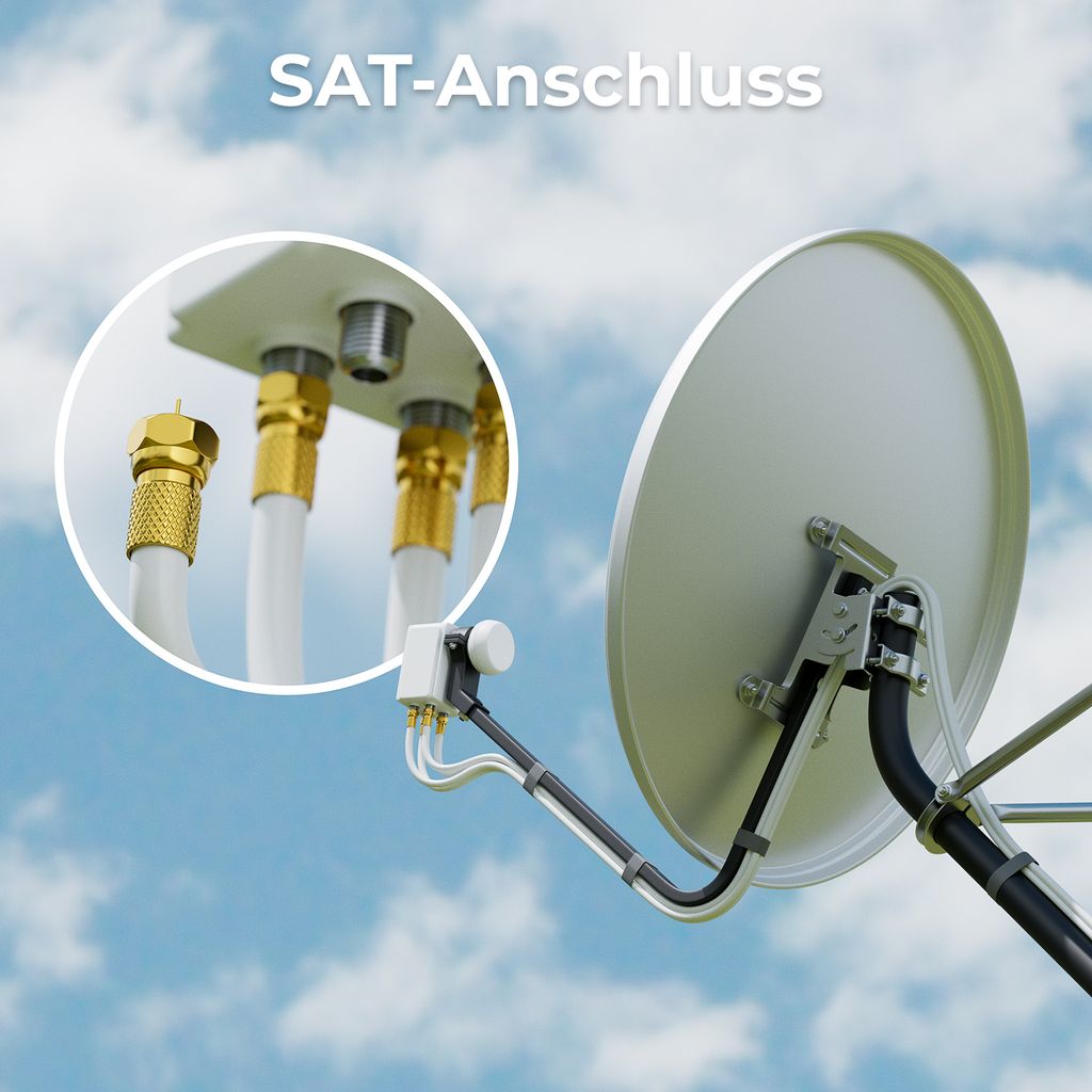 deleyCON HQ 20m Sat Koaxial Kabel 130dB - 4-Fach geschirmt Produktbild 4