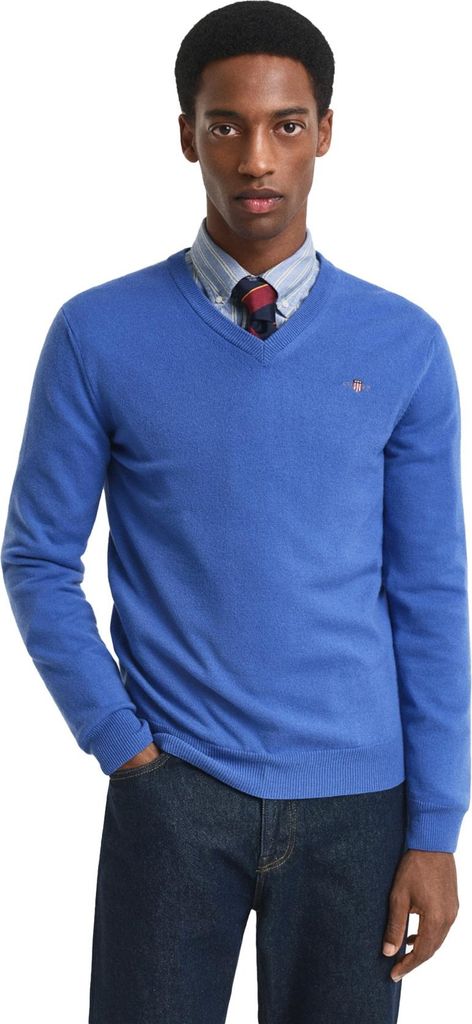 Gant V-Ausschnitt Pullover blau