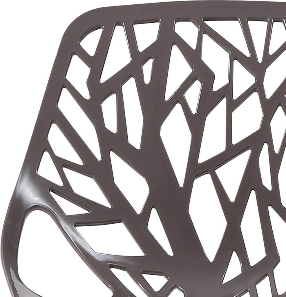 Makika Retro Stuhl Design-Stuhl - CALUNA 4er Set in Grau Produktbild 7