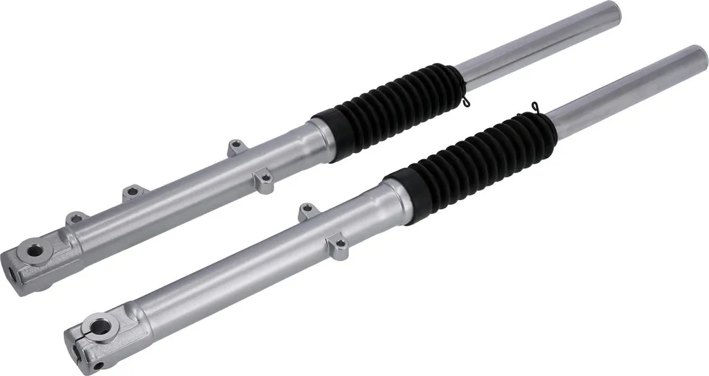 Fourche ZT Tuning argentée avec certificat pour frein à disque Simson S70