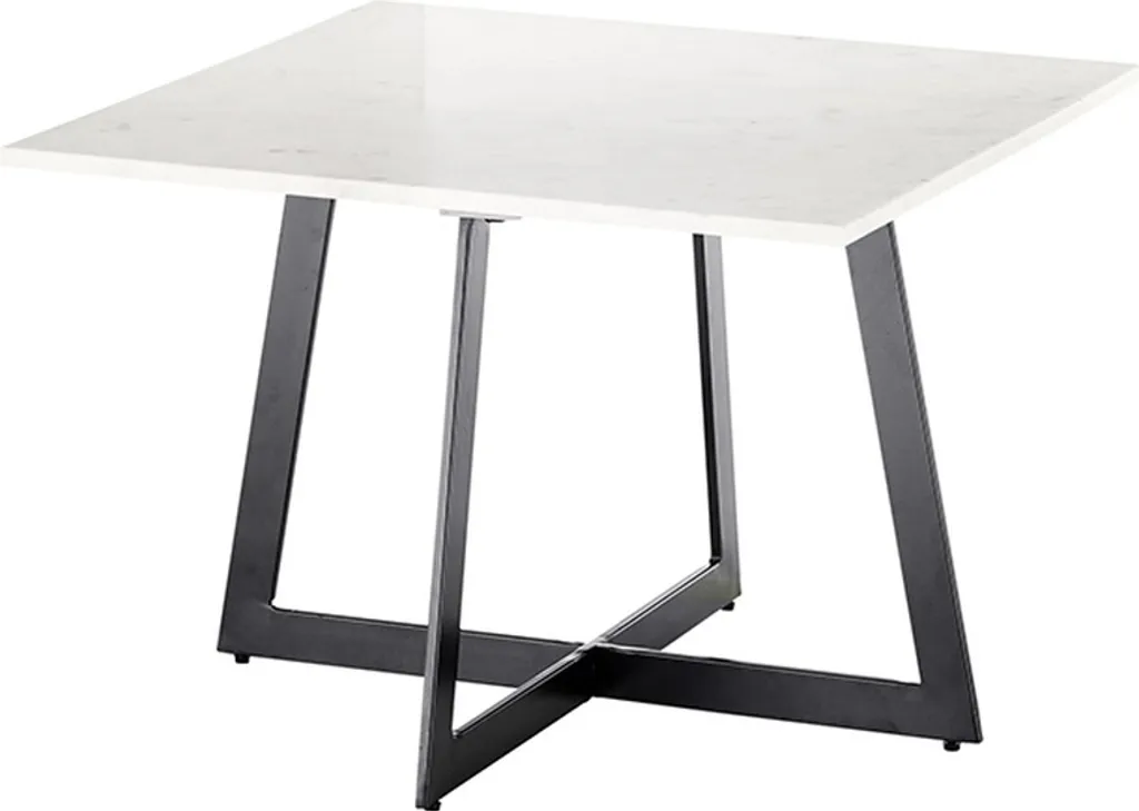 Table basse en marbre blanc véritable et design minéral Miramar - 5