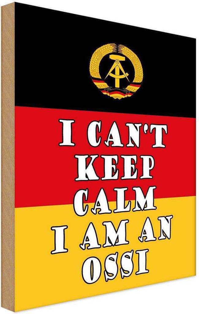 vianmo Holzschild 18x12 cm i cant keep calm am an ossi