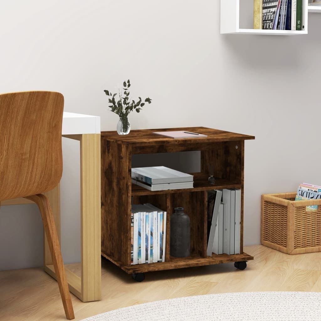Design Möbel Rollschrank Räuchereiche 60x45x60 cm Holzwerkstoff - 2024 Neu